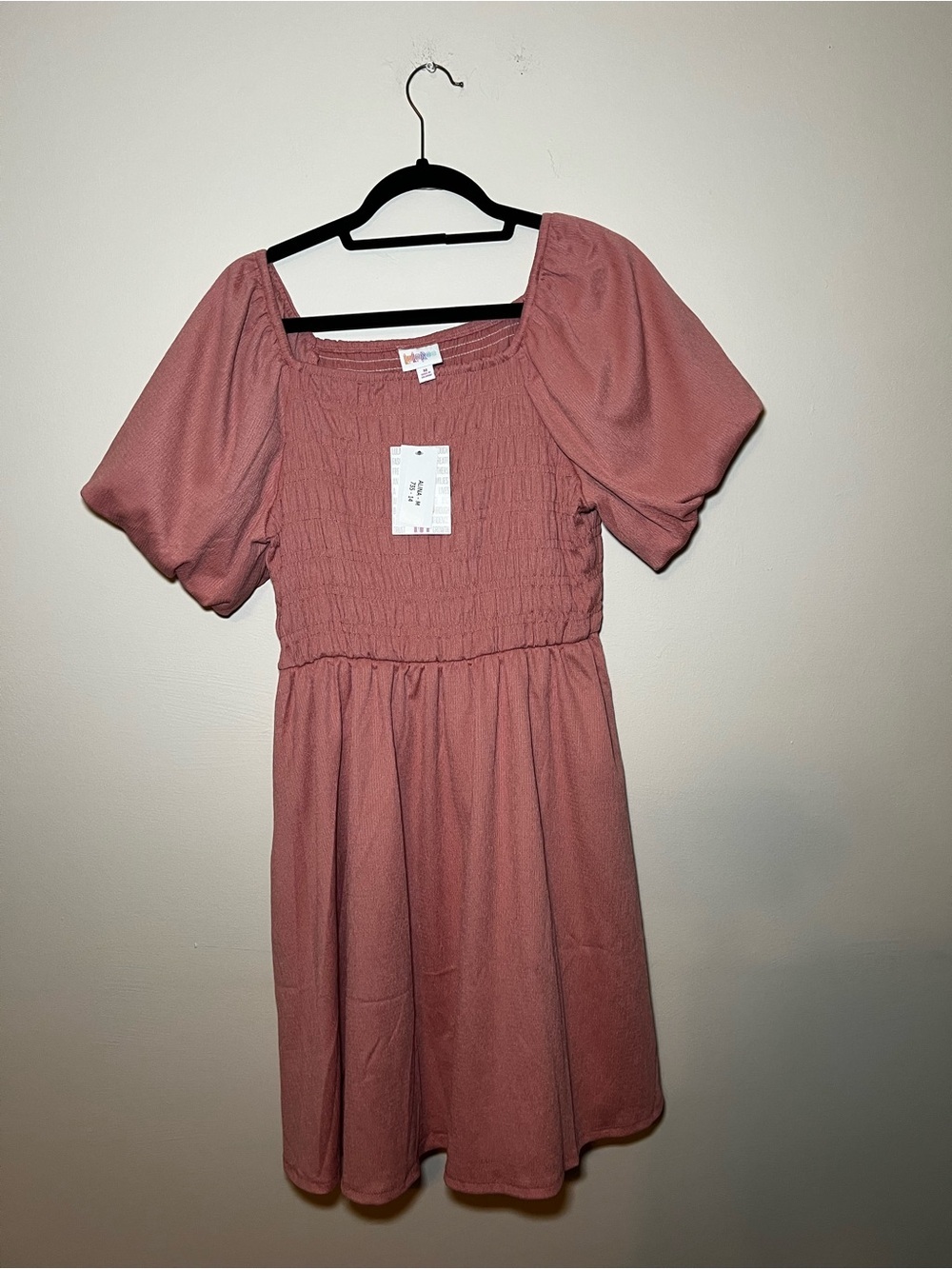 LuLaRoe Alina Dusty Rose Midi Dress